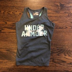 Gray under armour tank top (size: youth M)